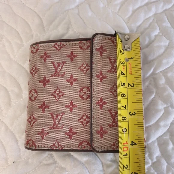 Authentic Louis Vuitton Cherry Monogram Mini Lin Canvas Compact Wallet - Picture 16 of 16